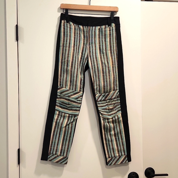 10 Crosby Derek Lam Ankle Length Stripe Trousers - Picture 1 of 10